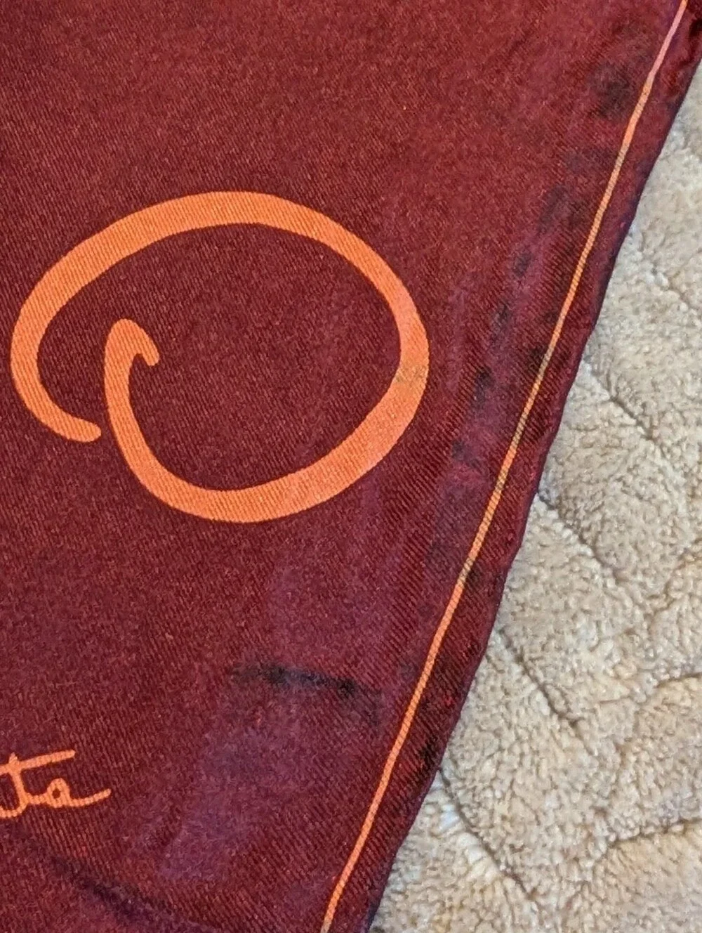 Vintage Oscar De La Renta Burgundy 100% Silk 20.5